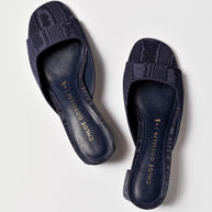 Chloe Gosselin By Larroudé Anah Mule In Navy Fabric