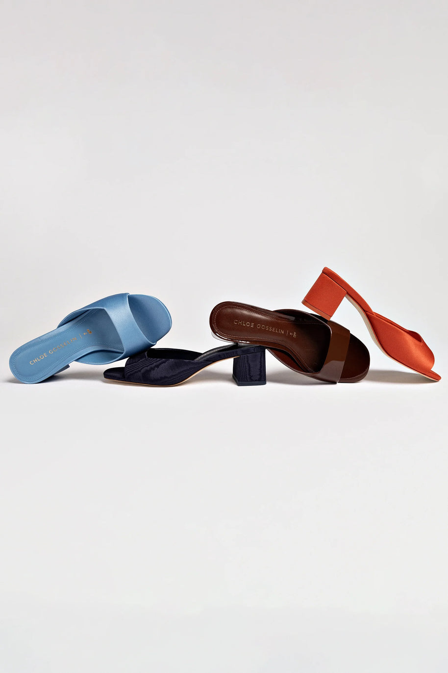 Chloe Gosselin By Larroudé Anah Mule In Navy Fabric