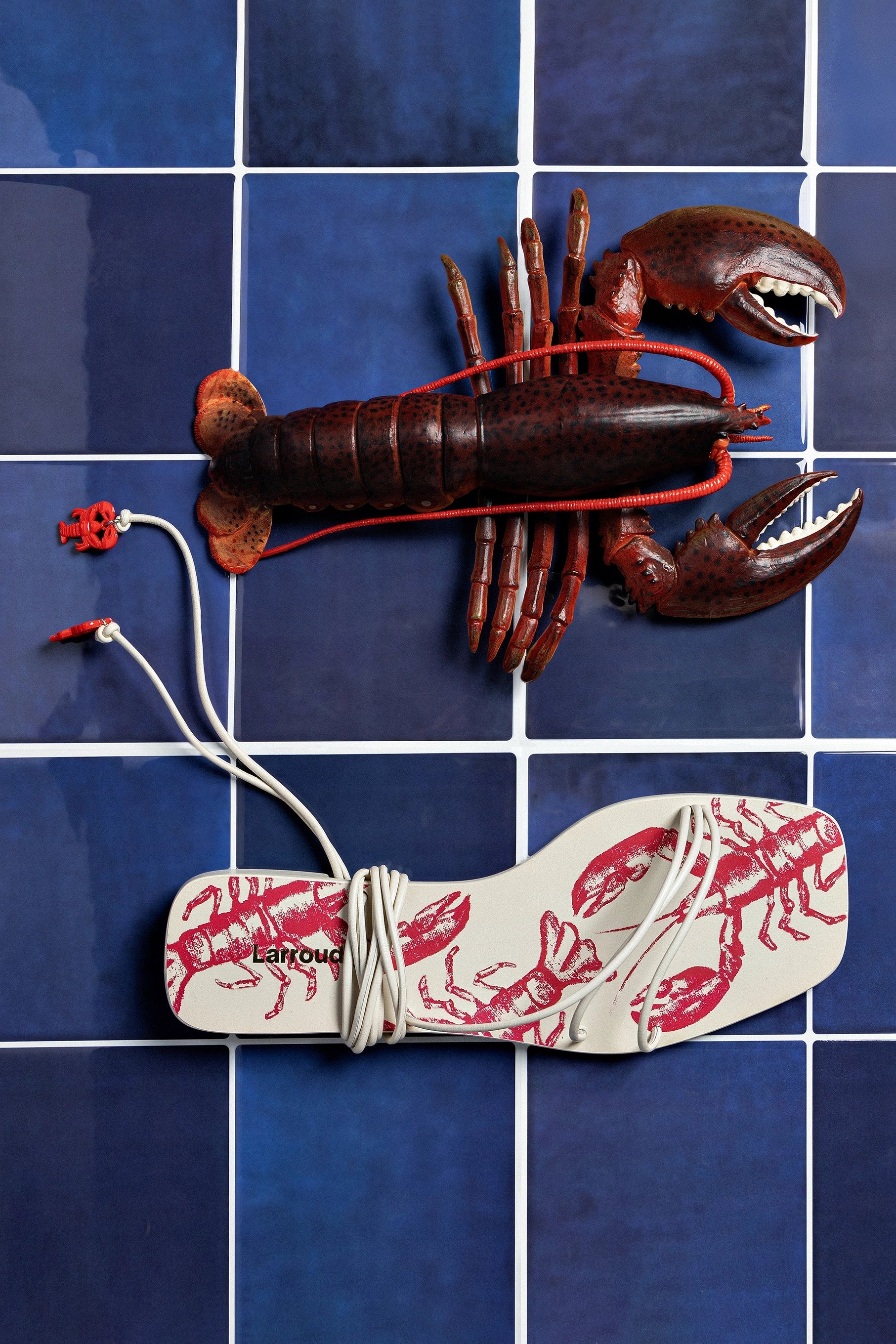 Larroude Nadia Flat Sandal In Ivory Leather