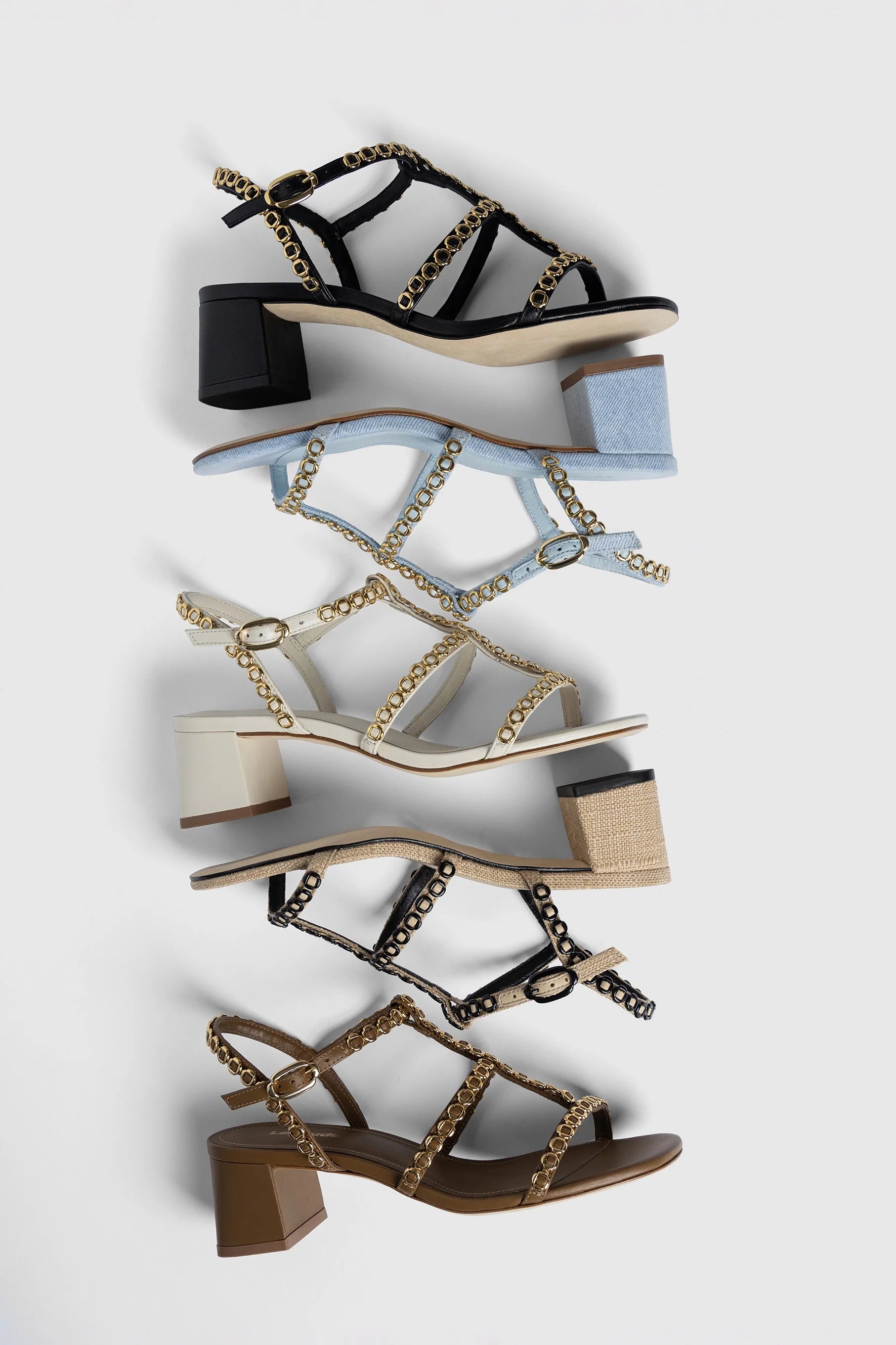 Larroude Milanina Block Sandal In Russet Leather