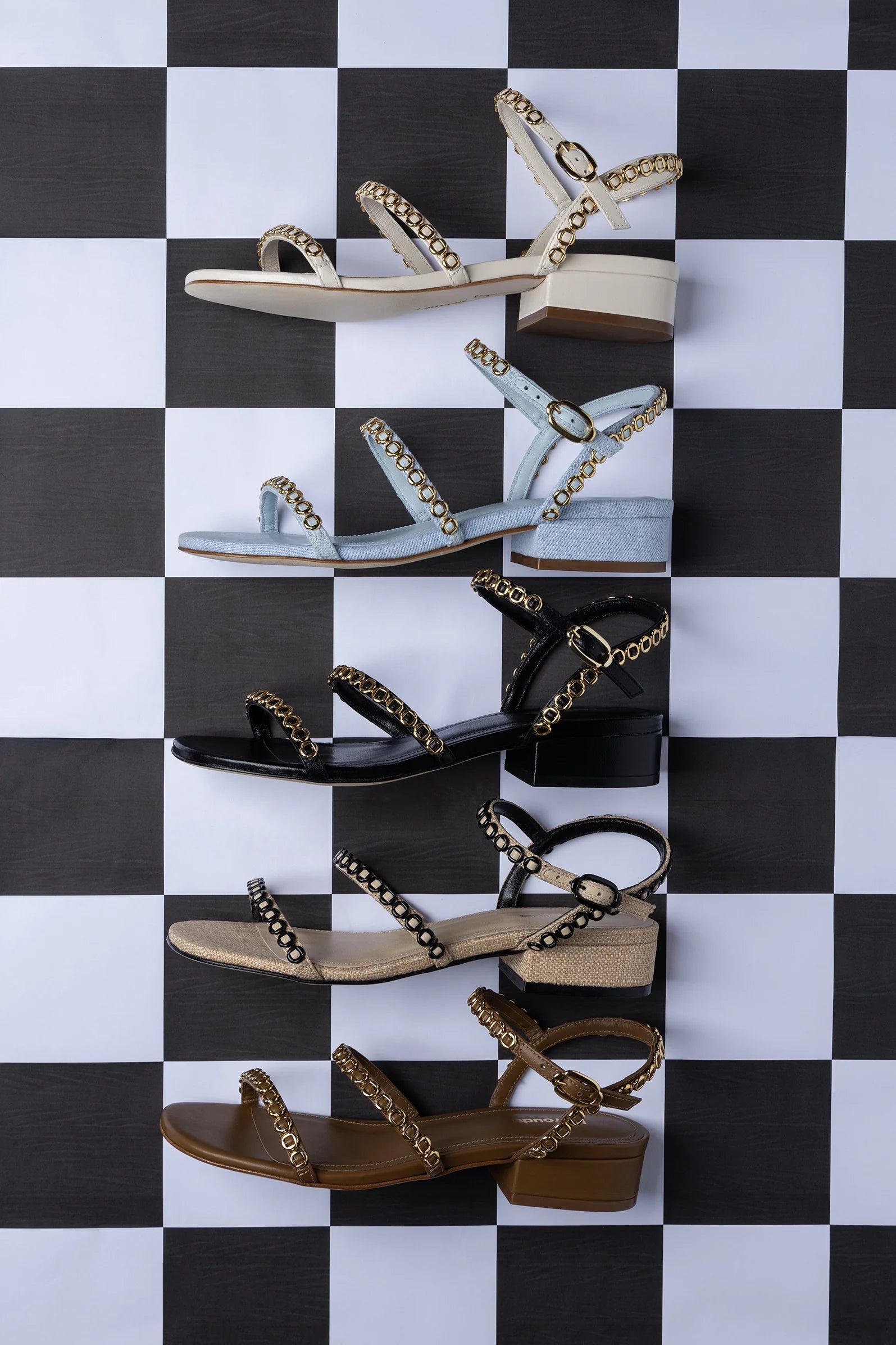 Larroude Milanina Flat Sandal In Black Leather