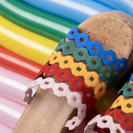 Larroude Charli Mule In Multicolor Leather
