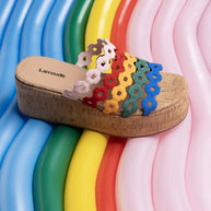 Larroude Charli Mule In Multicolor Leather