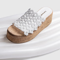 Larroude Charli Mule In White Leather