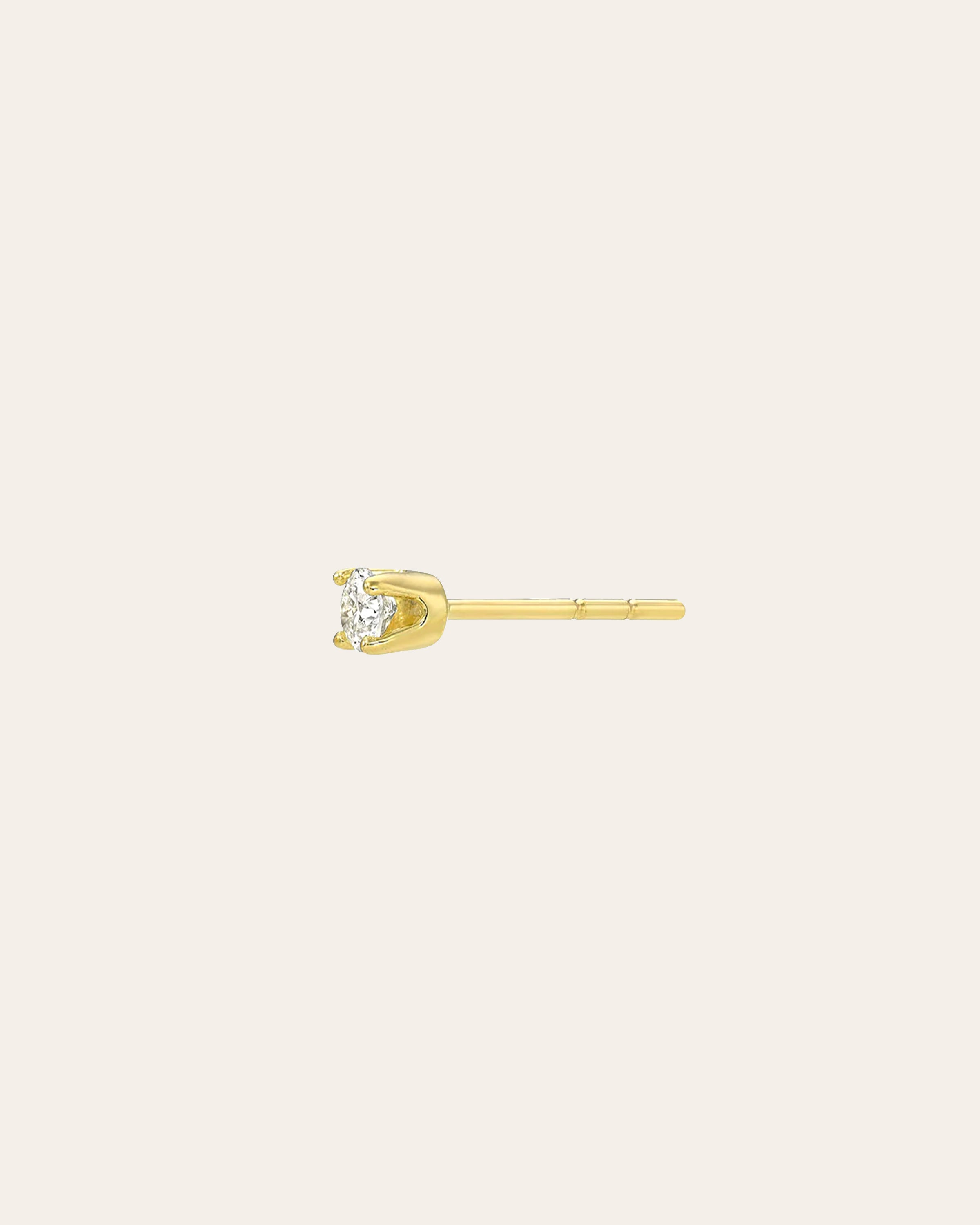 Zoe Lev 4 Prong Diamond Stud Earrings