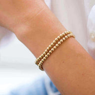 Zoe Lev 4mm Gold Bead Bracelet