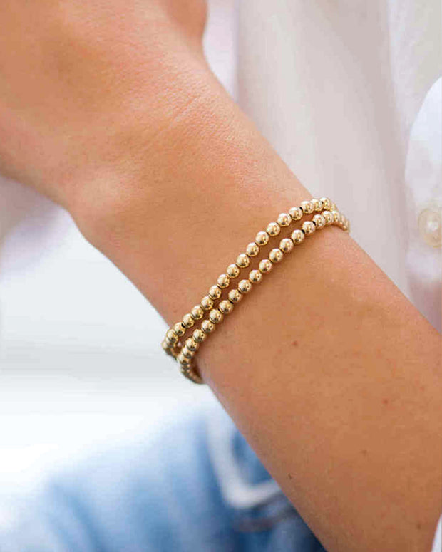 Zoe Lev 4mm Gold Bead Bracelet