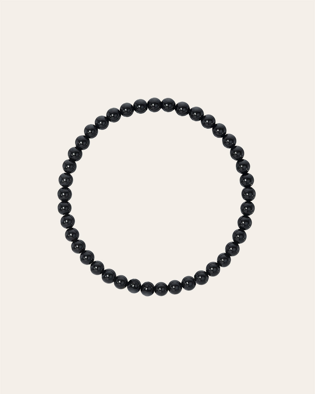 Zoe Lev 4mm Black Onyx Bead Bracelet