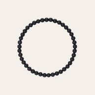 Zoe Lev 4mm Black Onyx Bead Bracelet
