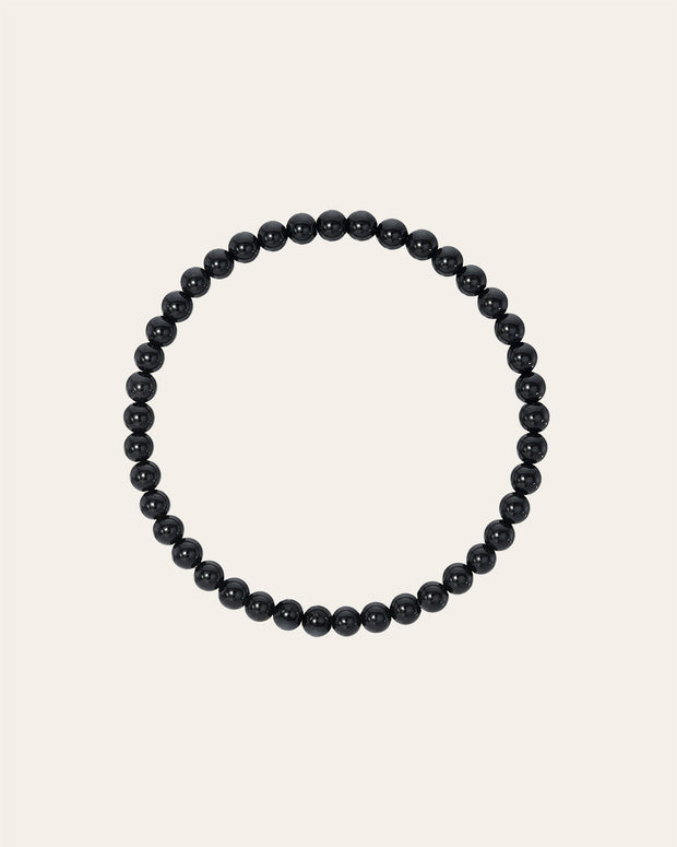 Zoe Lev 4mm Black Onyx Bead Bracelet