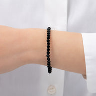 Zoe Lev 4mm Black Onyx Bead Bracelet