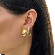 Zoe Lev 14K Gold Half Dome Stud Earrings