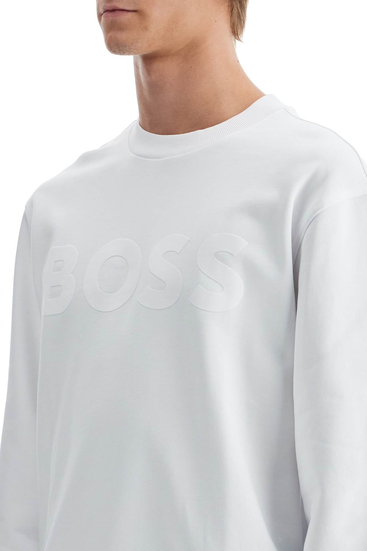 Boss Webasic Crew Neck Logo Print Sweatshirt