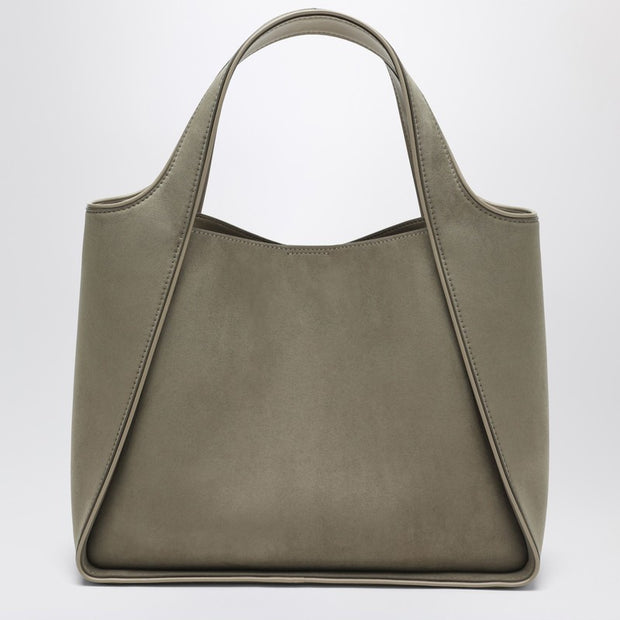 Stella McCartney Khaki-coloured Medium Stella Logo Bag