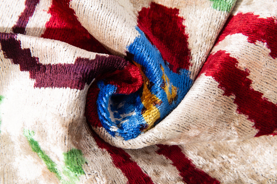 Handmade Silk Velvet Camel Design Throw Pillow - 16x24, Multicolored Exotic Accent Pillow With Down Feather Insert