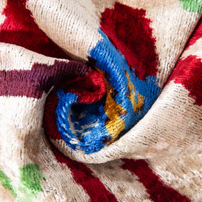 Handmade Silk Velvet Camel Design Throw Pillow - 16x24, Multicolored Exotic Accent Pillow With Down Feather Insert
