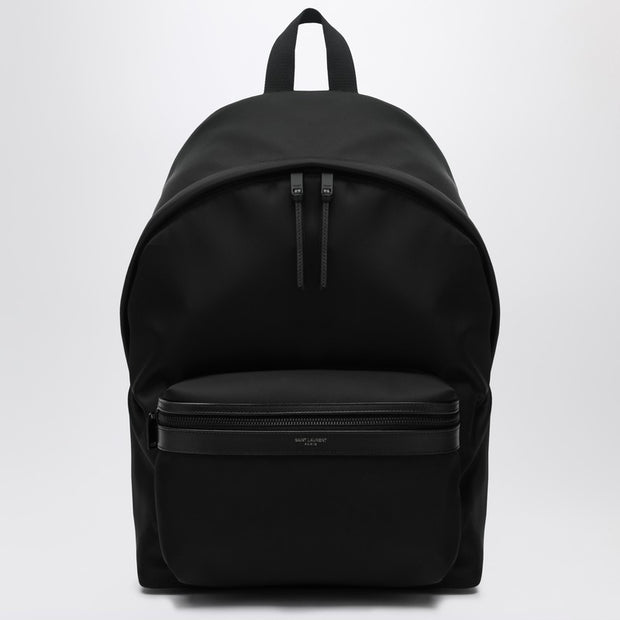 Saint Laurent Black Leather And Nylon Backpack