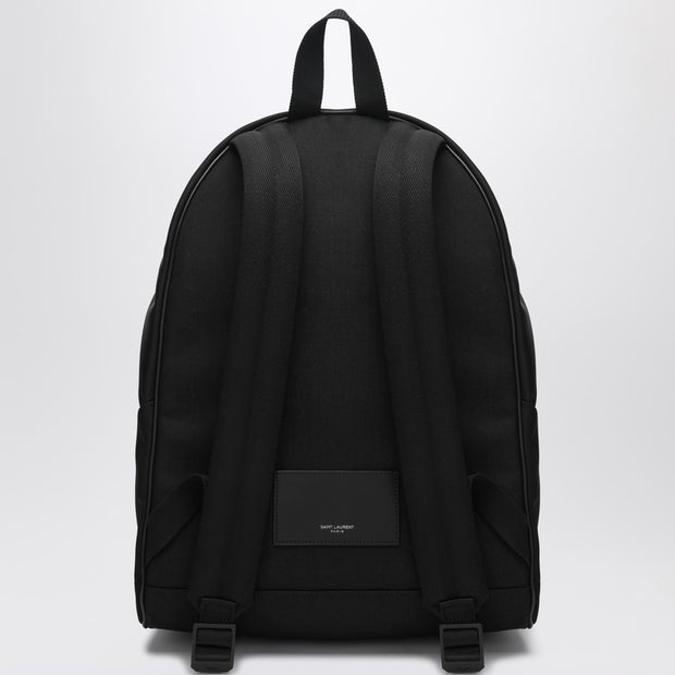 Saint Laurent Black Leather And Nylon Backpack