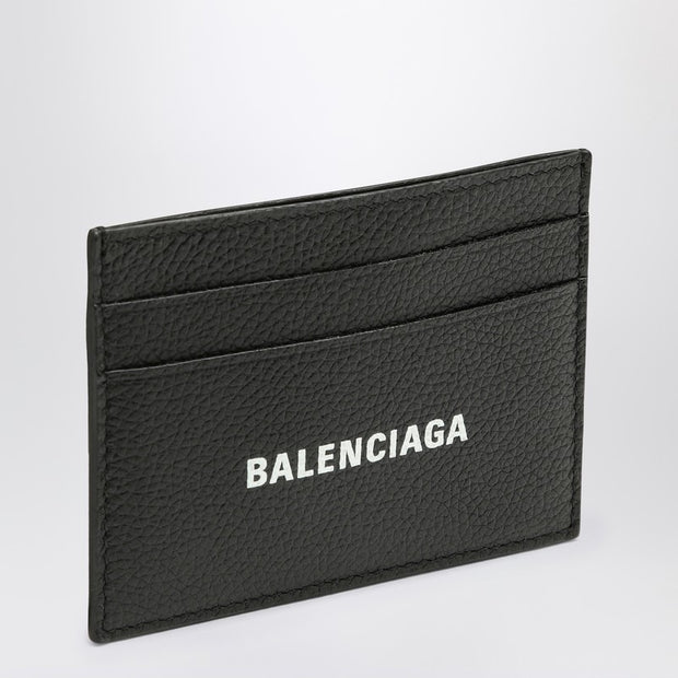 Balenciaga Black Card Holder With Logo Print