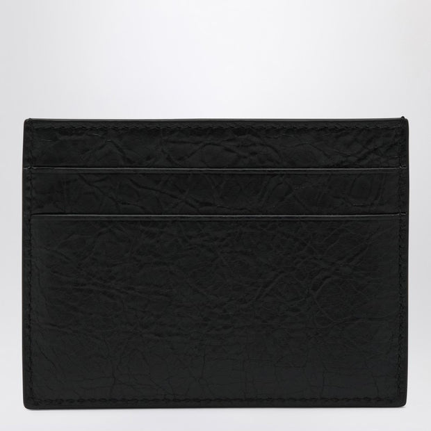 Balenciaga Black Card Holder With Logo Print