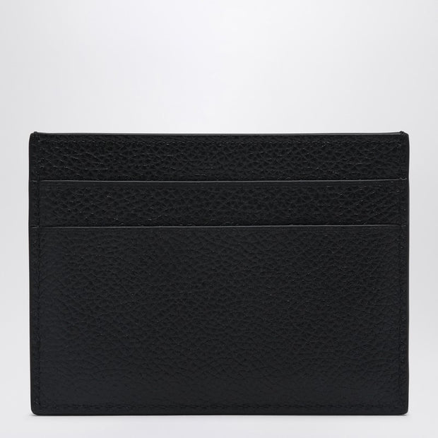 Balenciaga Cash Black Cardholder In Grained Leather