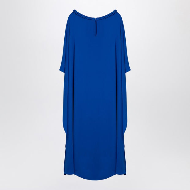 Valentino Electric Blue Silk Midi Dress