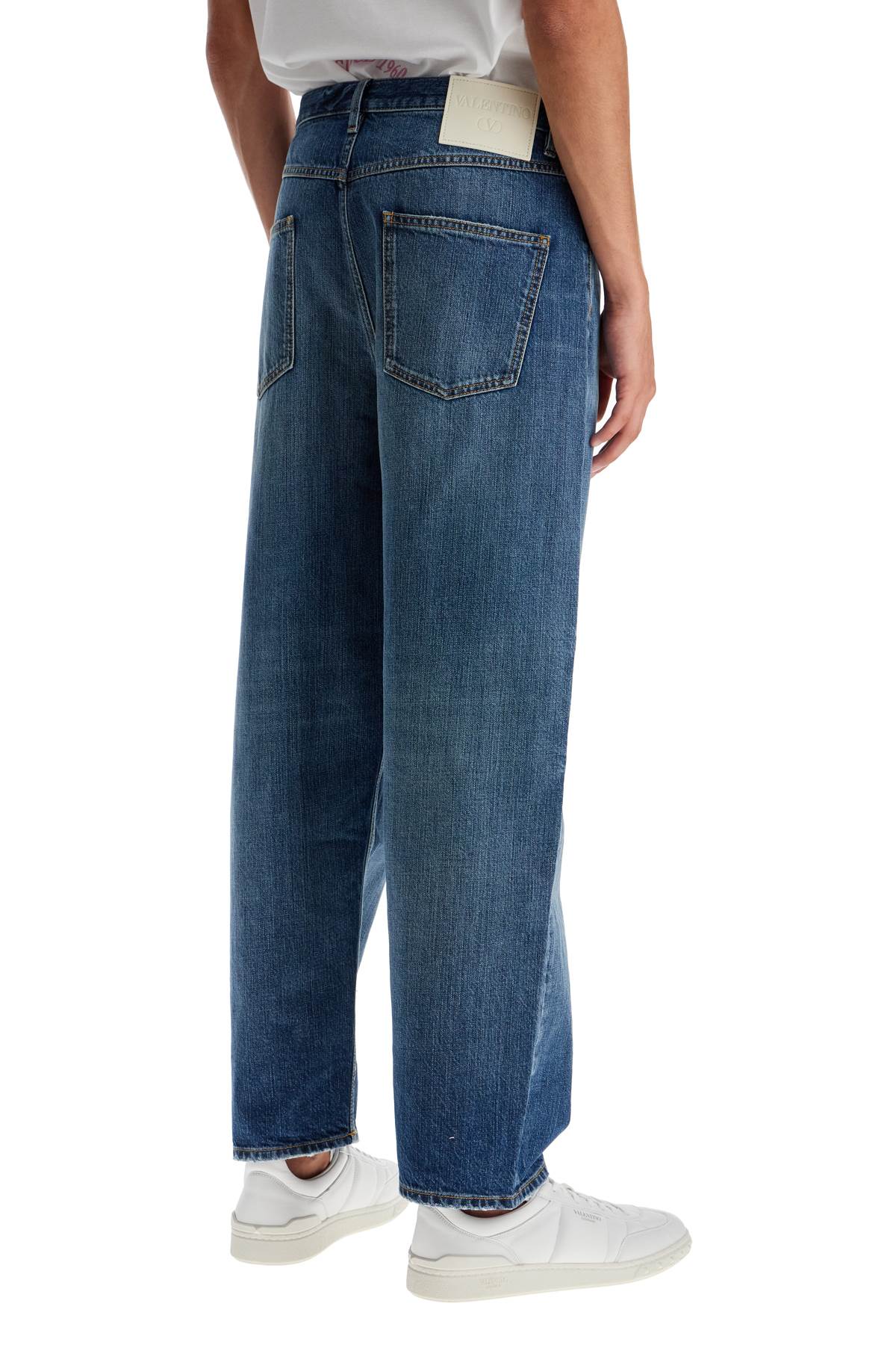 Valentino Garavani Wide-legged Cropped Jeans With A Relaxed Fit