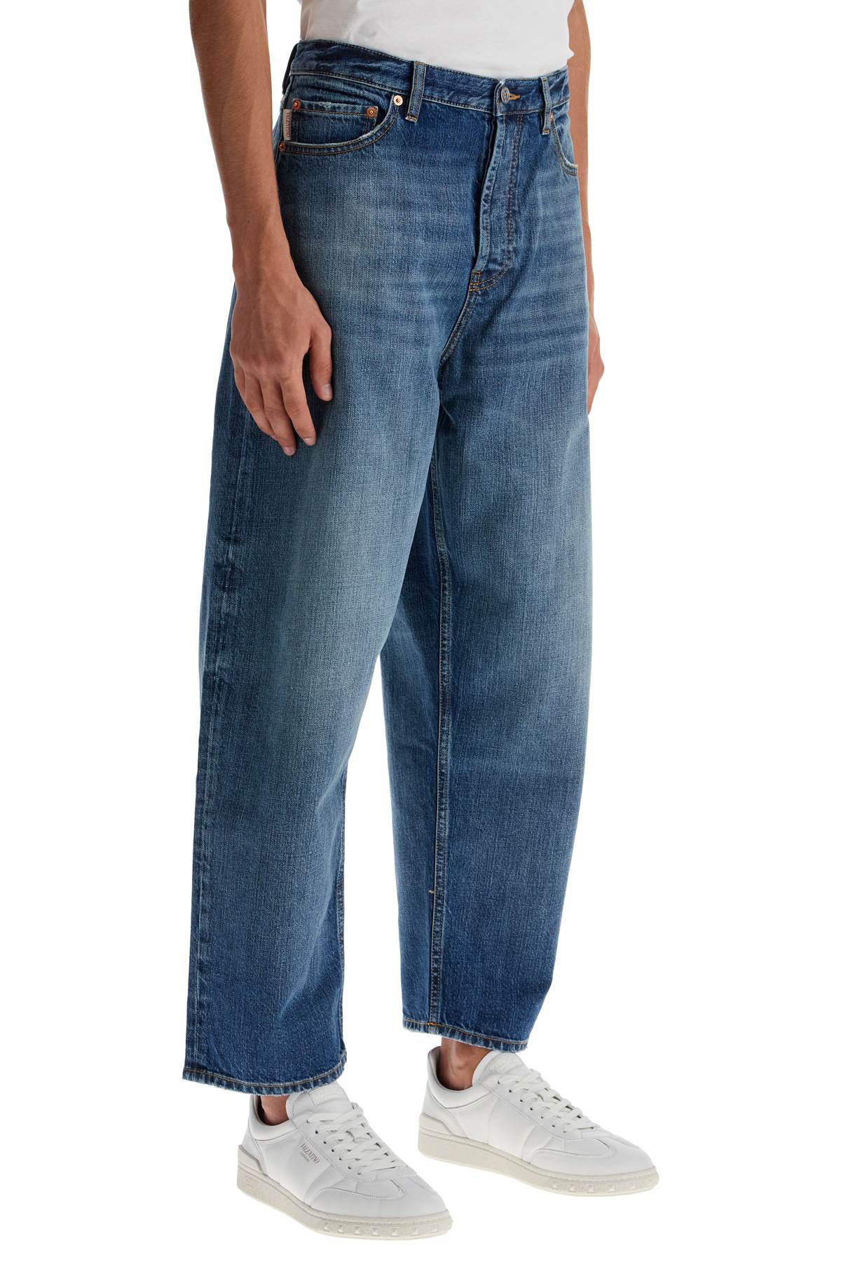 Valentino Garavani Wide-legged Cropped Jeans With A Relaxed Fit