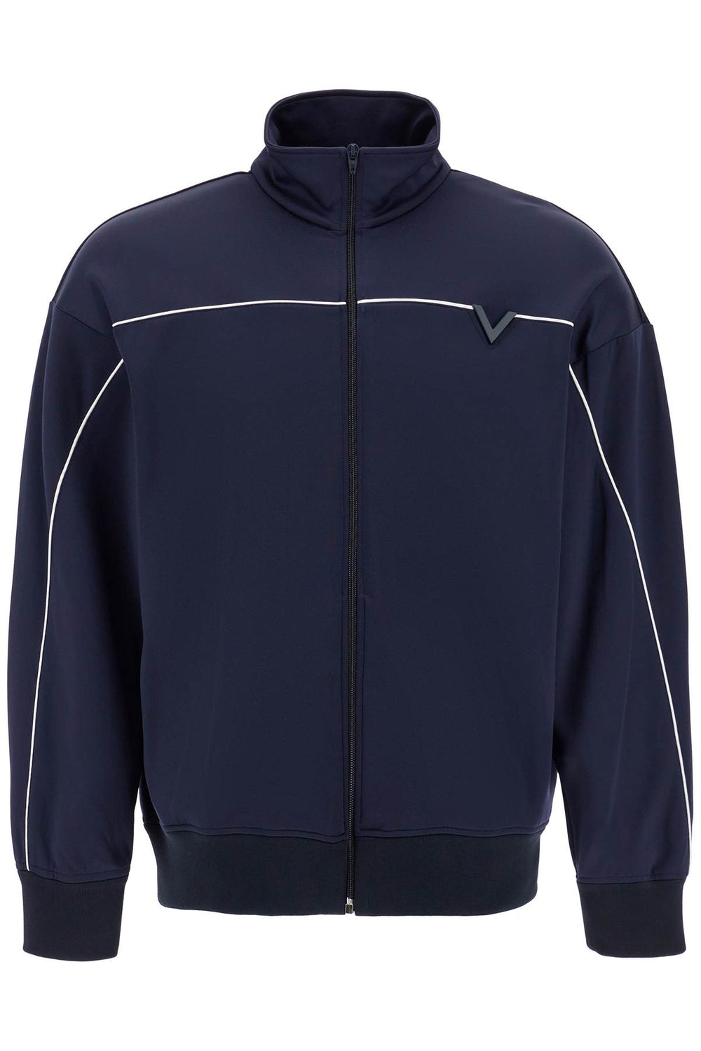 Valentino Garavani Metallic V-Detail Sports Sweatshirt