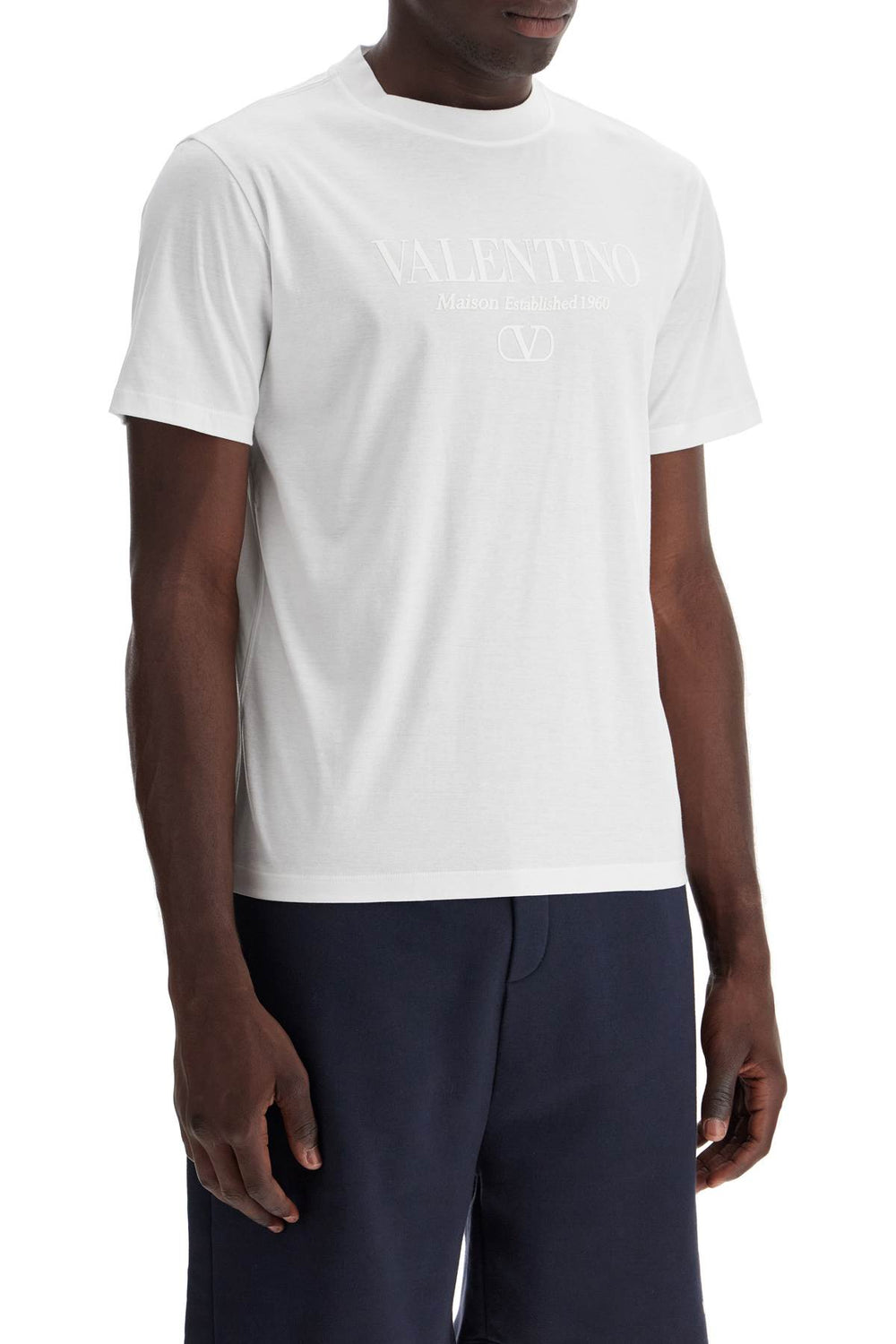 Valentino Garavani T-Shirt With Tonal Logo Print