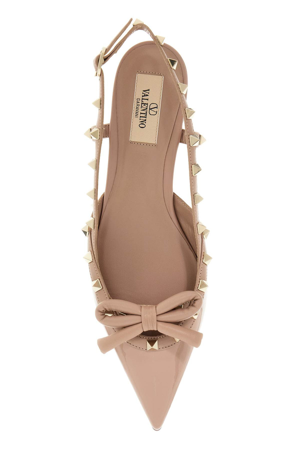 Valentino Garavani Rockstud Bow Slingback Flats