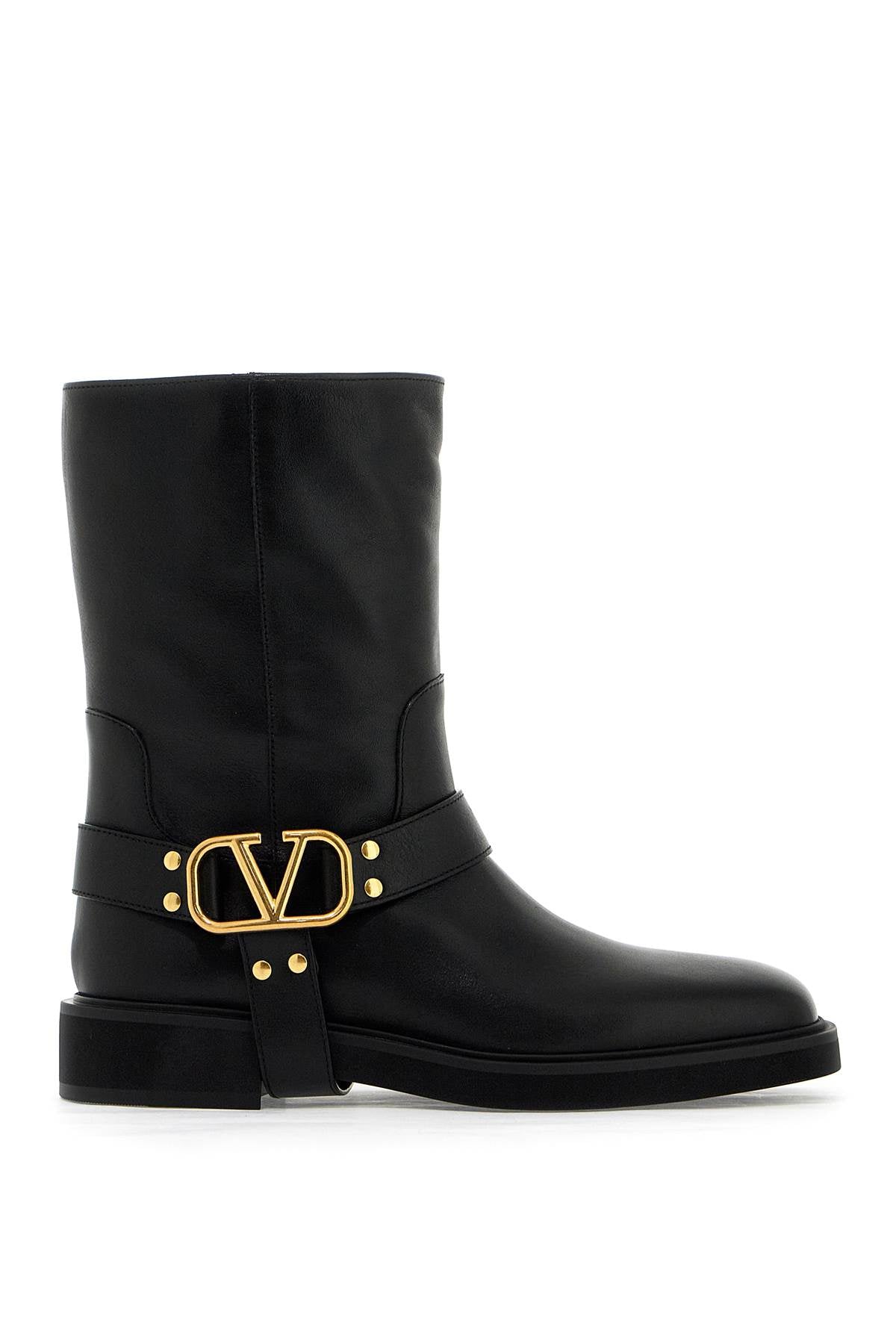 Valentino Garavani VLogo Leather Biker Boots