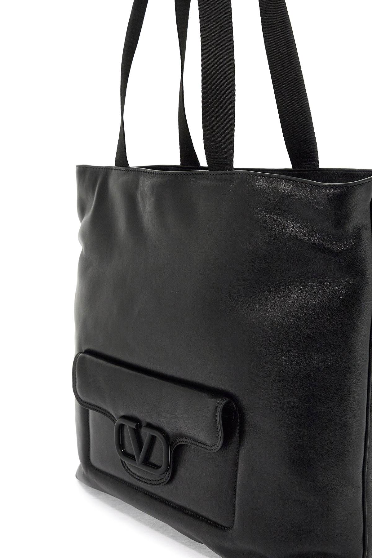 Valentino Garavani Noir Soft Leather Tote Bag