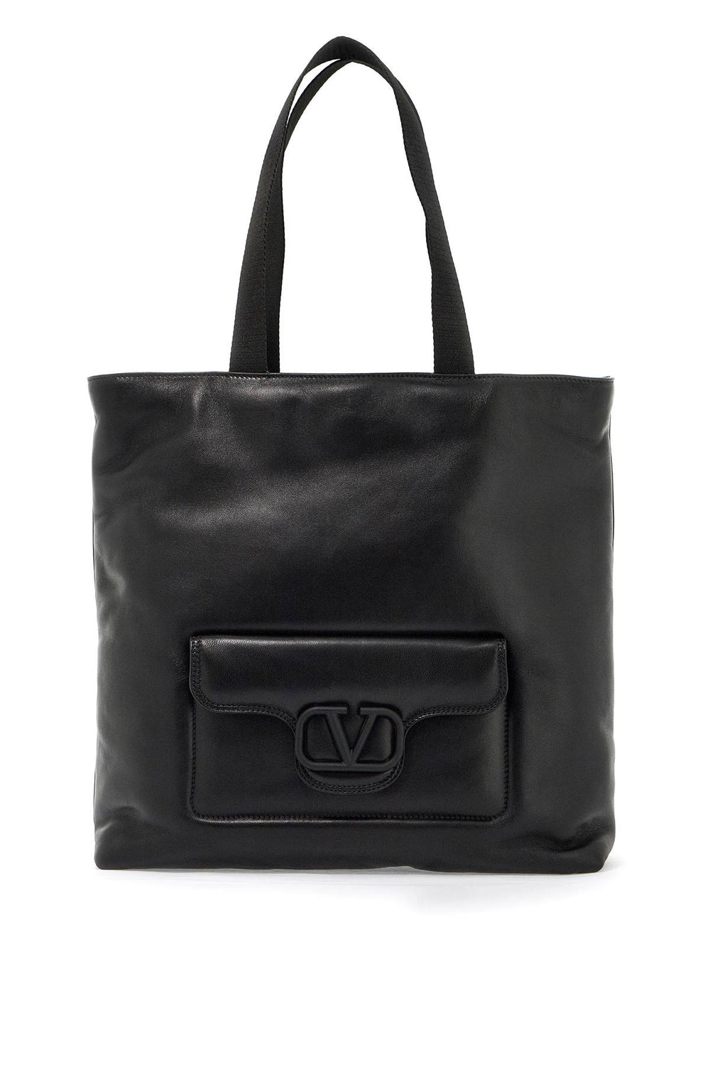 Valentino Garavani Noir Soft Leather Tote Bag