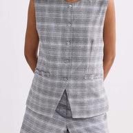 Reistor Cotton Tweed Shorts in Grey