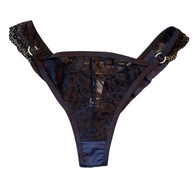 CATARINA BLACK Lace Brazilian Thong Panty