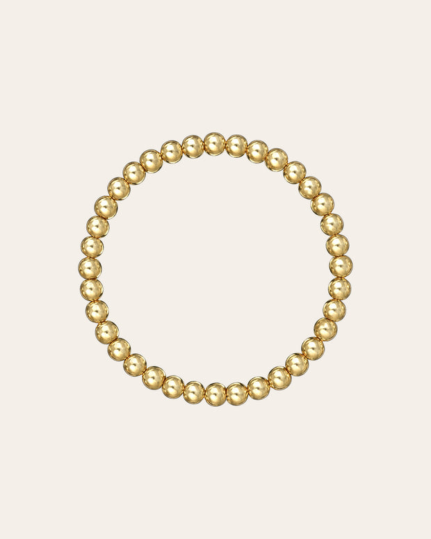Zoe Lev 5mm Gold Bead Bracelet