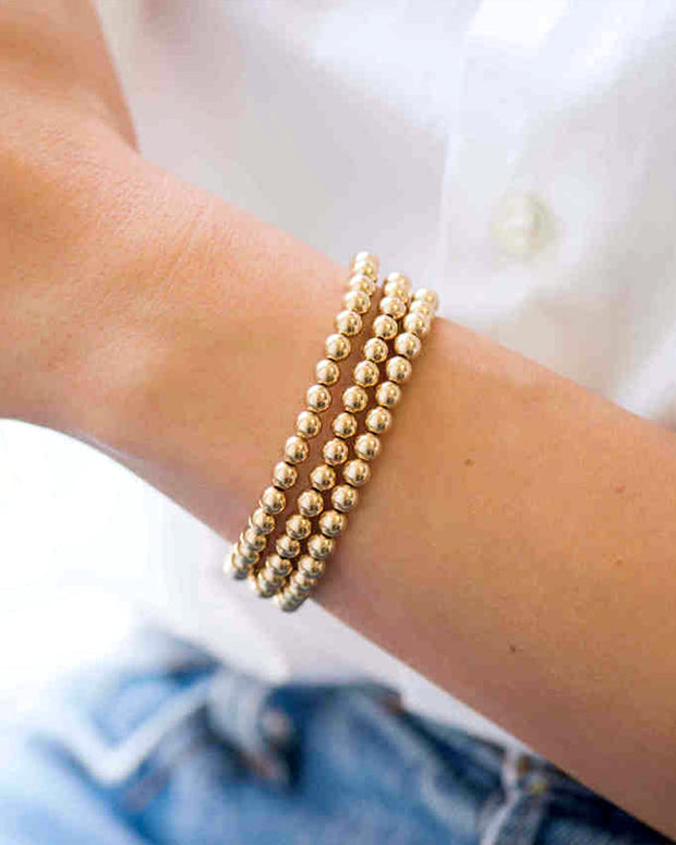 Zoe Lev 5mm Gold Bead Bracelet