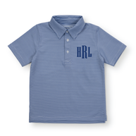 Will Boys' Performance Polo by LH Sport - Blue Stripes