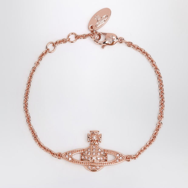 Vivienne Westwood Mini Bas Relief Chain Bracelet In Rose Gold