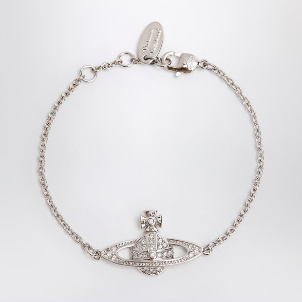 Vivienne Westwood Mini Bas Relief Chain Platinum Bracelet