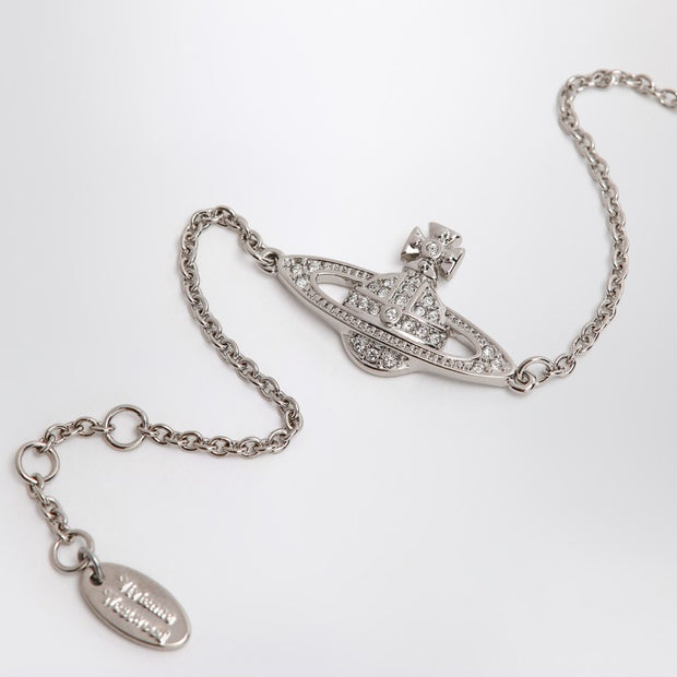 Vivienne Westwood Mini Bas Relief Chain Platinum Bracelet