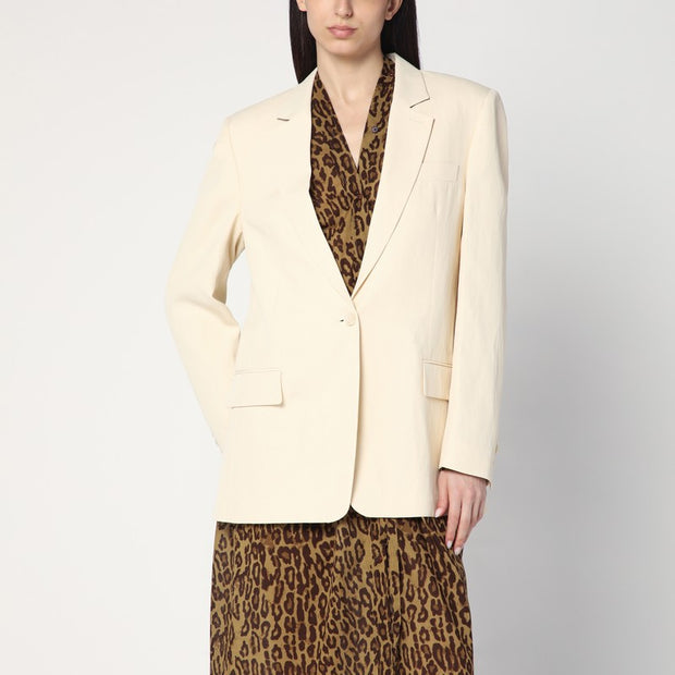 Stella McCartney Single-breasted Jacket In Butter Colour