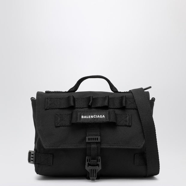 Balenciaga Small Black Messenger Bag Army