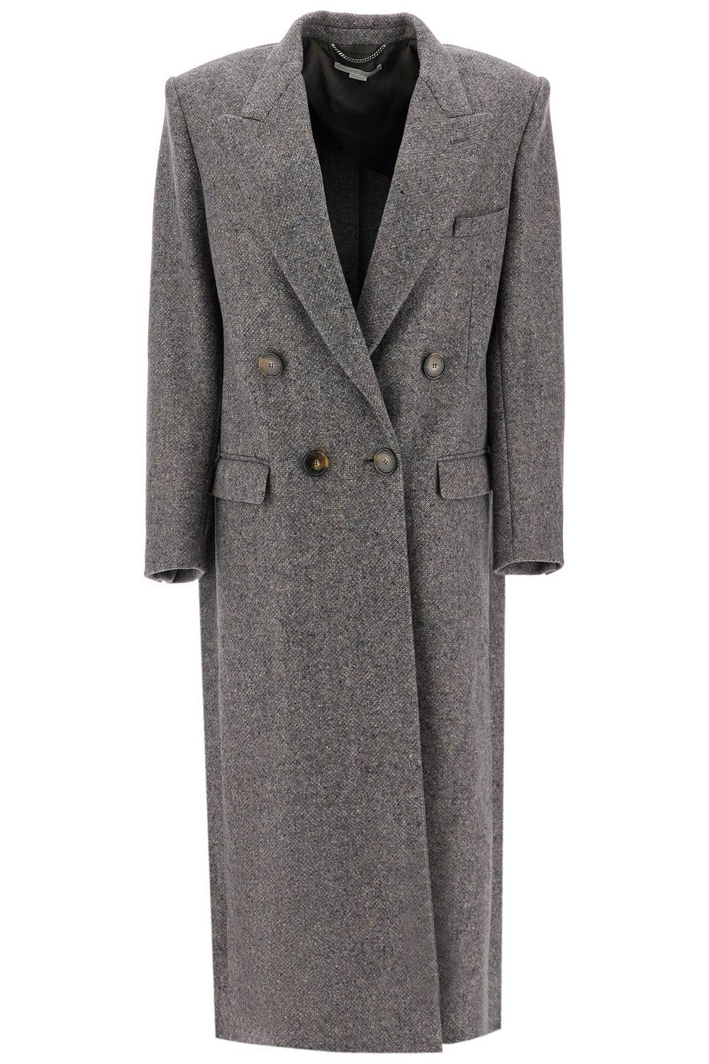 Stella McCartney Tweed Double Breasted Long Coat