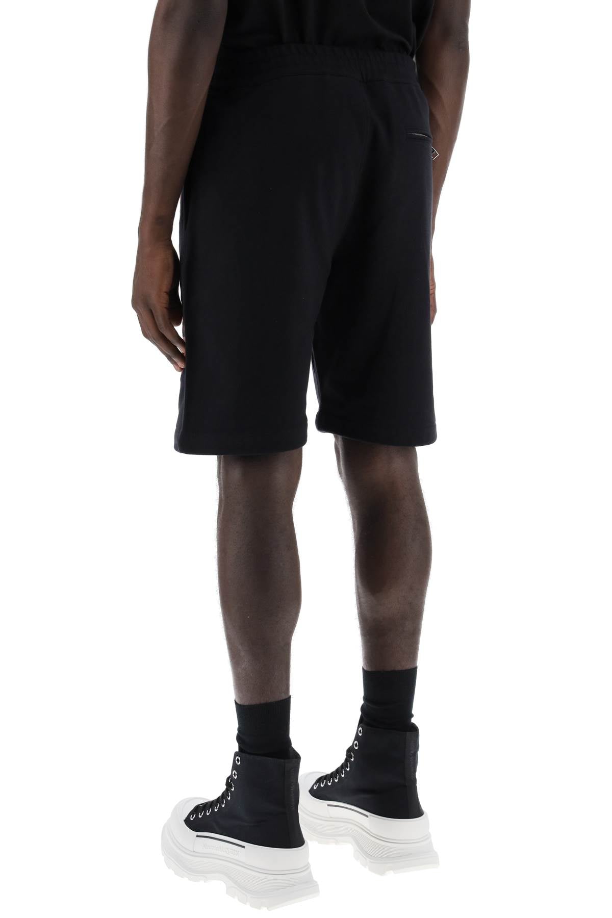 Alexander Mcqueen Jersey Graffiti Sweatshorts