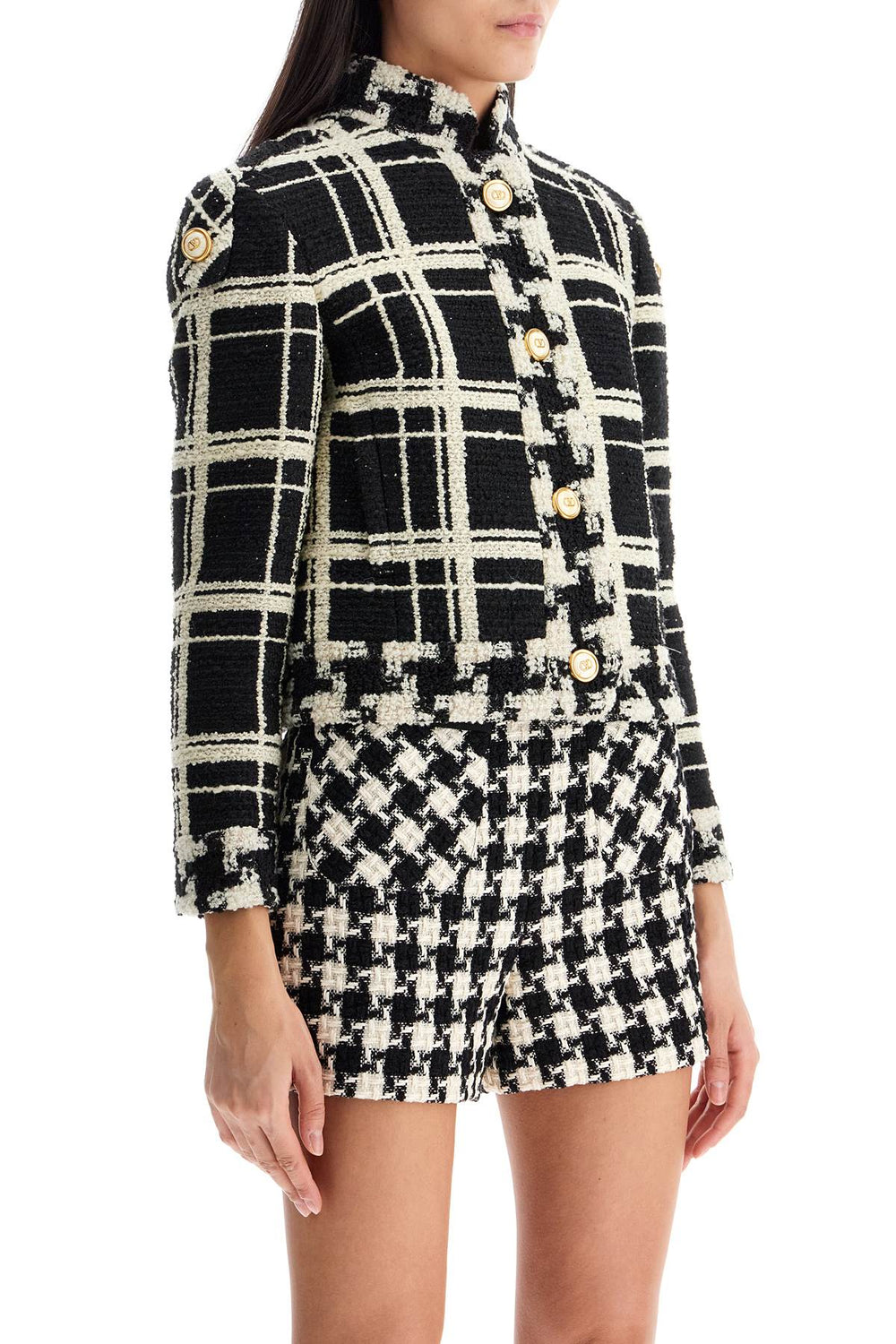 Valentino Garavani Macro Check Tweed Jacket