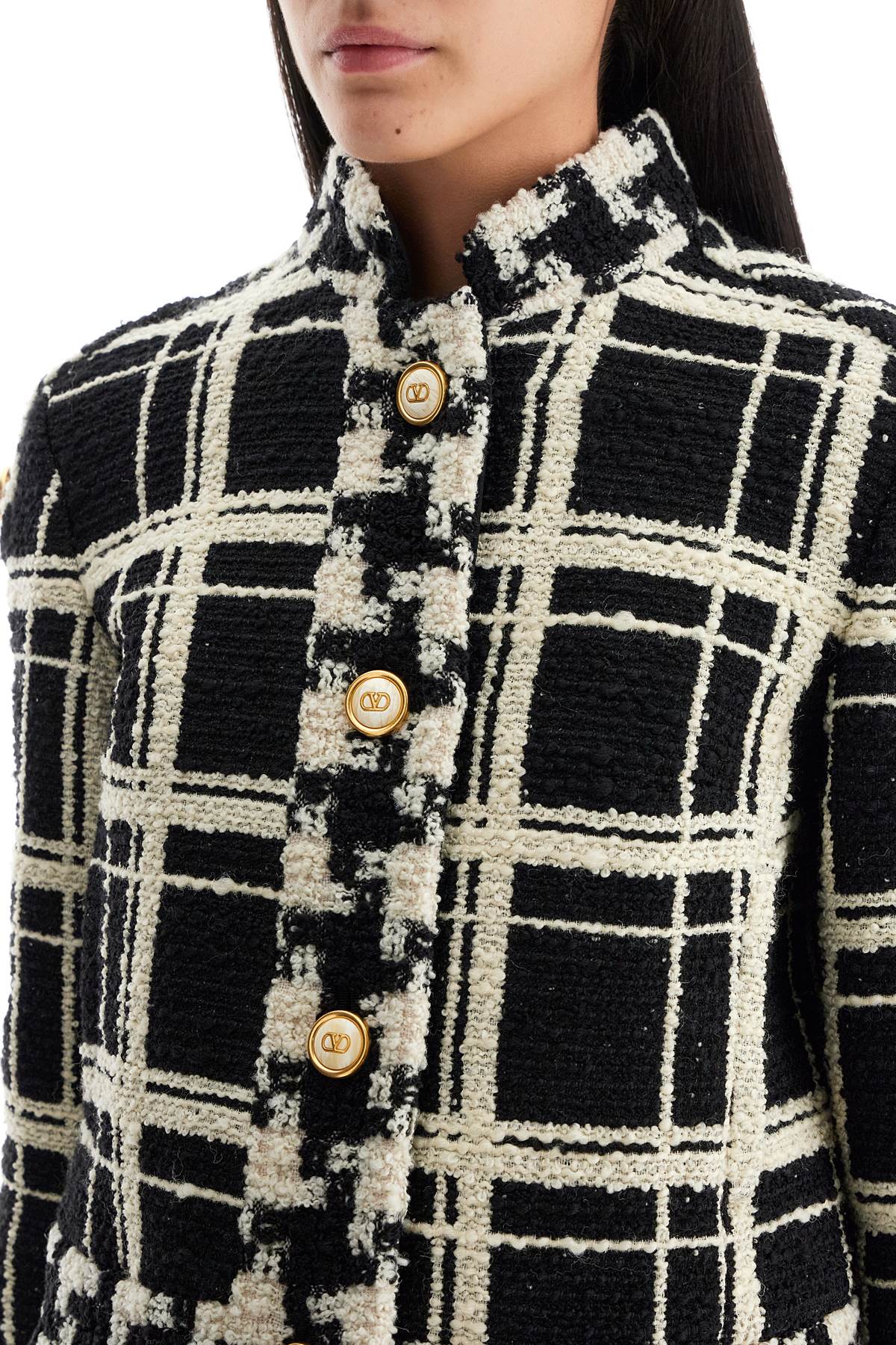 Valentino Garavani Macro Check Tweed Jacket