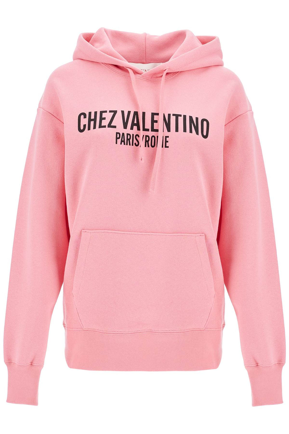 Valentino Garavani Pink Cotton Hoodie With Kangaroo Pocket