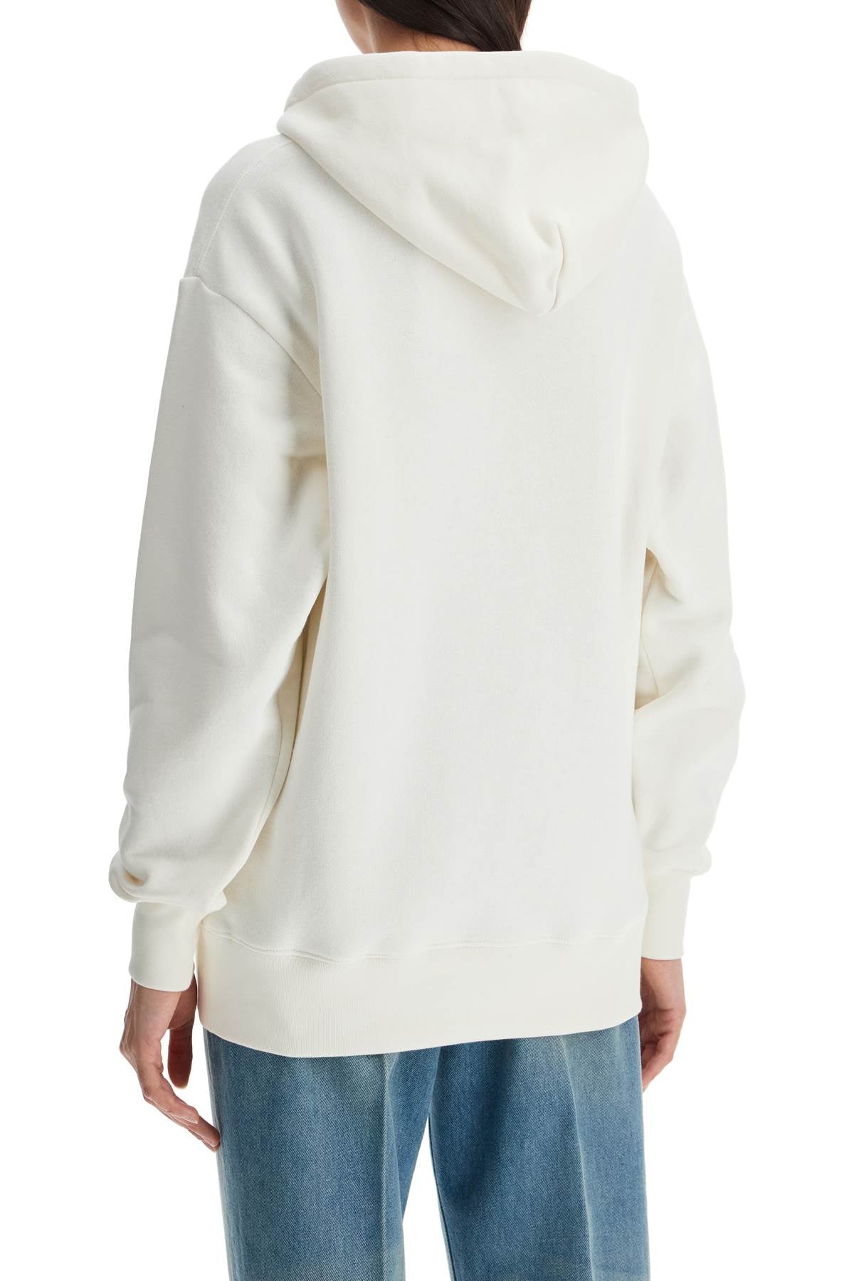 Valentino Garavani Ivory Cotton Chez Valentino Hoodie